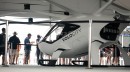 The Volocopter 2X prototype of VoloCity makes a manned flight demo at Oshkosh 2021