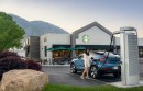 Volvo Cars and Starbucks finalize locations and begin installing ChargePoint electric vehicle chargers at stores between Denver and Seattle