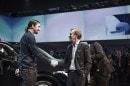 Håkan Samuelsson, President and CEO of Volvo Cars, together with Swedish football star Zlatan Ibrahimović and the all-new Volvo XC90
