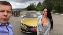 VW Arteon Trunk Is Big Enough for a Ukrainian Brunette to Rest In