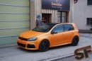 VW Golf 6 R Wrapped in Sunrise Orange