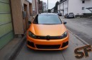 VW Golf 6 R Wrapped in Sunrise Orange