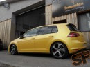 VW Golf 7 GTI Gets Sunflower Matte Metallic Wrap