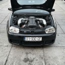 VW Golf with Audi RS Twin-Turbo V10 Engine