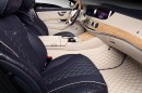 W222 Mercedes S-Guard Interior Wrapped in Crocodile Leather