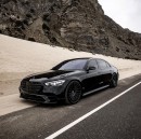 Murdered-out 2021 Mercedes-Benz S 580 4Matic slammed on forged dual block 22s by Platinum Motorsport