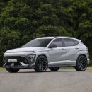Hyundai Kona design kit & aftermarket wheels rendering by kelsonik