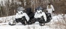 Military-spec Polaris snowmobiles