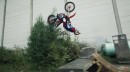 Luc Ackermann performing freestyle motocross stunts