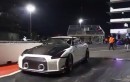 2,800 HP Nissan GT-R Driver Figthing His Car after Losing Parachute at 200 MPH