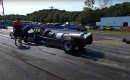 jet car running almost 300 mph on the quarter-mile