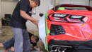 Watch a Red C8 Corvette Receive Prototype StreetHunter Widebody