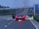 BMW i3 Sedan catches fire during a test drive