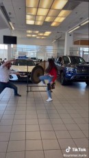 Nissan Maxima gets smashed with a gong