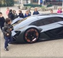 Children Cuddle with the Lamborghini Terzo Millennio