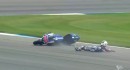 Jorge Lorenzo crashing at Indy, 2015