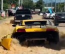 Lamborghini Wading through a flood