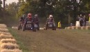 Lawnmowers racing in Five Oaks, England