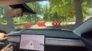 Tesla Model 3 on FSD Beta trying to turn directly in front of a train