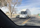Tesla Semi accelerates like a racecar out of a roundabout in Silver Springs