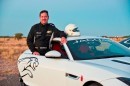 Jaguar F-Type R Coupe Sets South African Land Speed Record driven by Jaguar Land Rover SA National Aftersales Manager, Dawie Olivier South African Land Speed Record