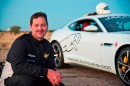 Jaguar F-Type R Coupe Sets South African Land Speed Record driven by Jaguar Land Rover SA National Aftersales Manager, Dawie Olivier