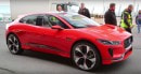 Watch the Red Jaguar I-Pace Getting Unloaded in Geneva