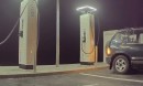 A Tesla Model 3 build-in cameras documented a strange ICE-ing incident at one of Ionity's charging stations