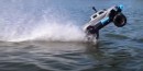Michael Stallone broke the world record for the  Greatest distance driven over water by a remote-controlled (RC) model car