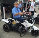 Wayne Rainey and the trike he got from Kenny Roberts