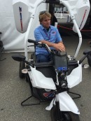 Wayne Rainey and the trike he got from Kenny Roberts