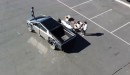 Weird Tesla Cybertruck prototype caught on camera at Fremont factory