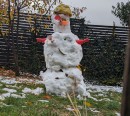 While I wrote this piece, the horrible snowman started to melt. It might be one of the last snowmen for me
