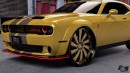 Dodge Challenger SRT Hellcat Redeye widebody on Amani Forged rendering by 412donklife