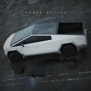 Tesla Cybertruck Polar White rendering by sugardesign_1