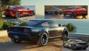 Ford Mustang EV family rendering by vburlapp
