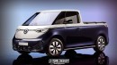 Volkswagen ID. BUZZ Pickup rendering by X-TOMI Design