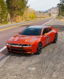 Dodge Charger Daytona vs Dodge Challenger rendering by adry53customs