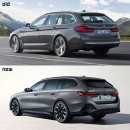 BMW i5 Touring M60 xDrive vs Audi RS 6 Avant GT rendering by kelsonik
