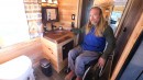 Wheelchair-Accessible Skoolie Boasts a Rustic Cabin Interior and a Practical Open Layout
