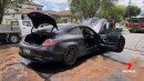Mercedes-AMG C63 S catches fire in Sidney after epic burnout failure