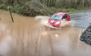 Drivers fight the aftermath of strom Henk driving nose-first into flooded sectors of the roads