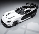 White Black Widebody Dodge Viper ACR rendering by rostislav_prokop