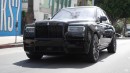 Rolls-Royce Cullinan Black Wrap Miami Blue custom ultra-luxury SUV by RDB LA