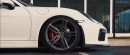 White Porsche Cayman GT4 on Vossen Forged HC-1 Wheels