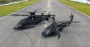 Defiant X Helicopter next to UH-60 Black Hawk