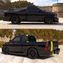 Widened and lowered Dodge Ram SRT-10 with Viper cues rendering by abimelecdesign on Instagram