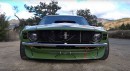 Widebody 1970 Mustang "Ruffian" Looks Killer in Green, Has Side Exhaust and LS 427