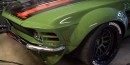 Widebody 1970 Mustang "Ruffian" Looks Killer in Green, Has Side Exhaust and LS 427