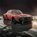 Widebody 1965 Alfa Romeo GTA rendering